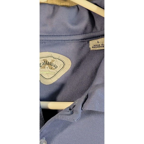 Callaway Shirt Mens LRG Golf X Series Blue Short Sleeve Polo Activewear - Picture 6 of 14